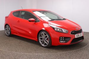 Used 2016 RED KIA PRO CEED Hatchback 1.6 GT 3d 201 BHP (reg. 2016-03-02) for sale in Crompton