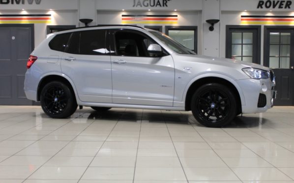 Used 2016 SILVER BMW X3 Estate 2.0 XDRIVE20D M SPORT 5d AUTO 188 BHP (reg. 2016-09-30) for sale in Romiley