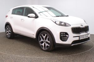 Used 2016 WHITE KIA SPORTAGE 4x4 2.0 CRDI GT-LINE 5d 134 BHP (reg. 2016-10-19) for sale in Crompton