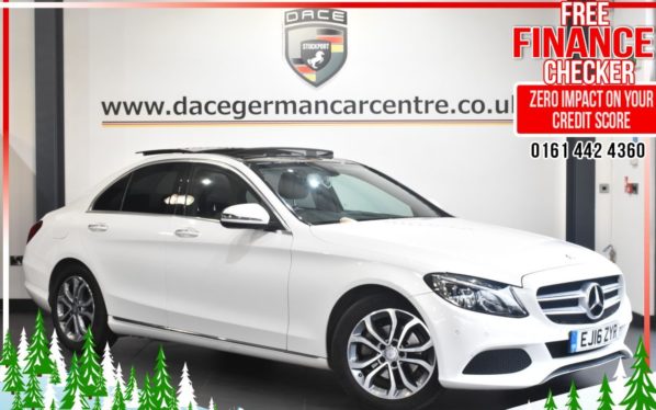 Used 2016 WHITE MERCEDES-BENZ C-CLASS Saloon 1.6 C200 D SPORT PREMIUM 4d AUTO 136 BHP (reg. 2016-06-17) for sale in Altrincham