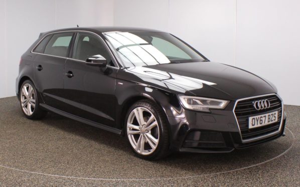 Used 2017 BLACK AUDI A3 Hatchback 1.5 TFSI S LINE 5d AUTO 148 BHP (reg. 2017-09-09) for sale in Crompton