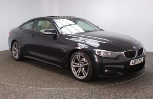 Used 2017 BLACK BMW 4 SERIES Coupe 3.0 430D M SPORT 2d AUTO 255 BHP (reg. 2017-06-27) for sale in Crompton