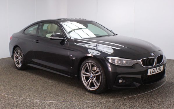 Used 2017 BLACK BMW 4 SERIES Coupe 3.0 430D M SPORT 2d AUTO 255 BHP (reg. 2017-06-27) for sale in Crompton