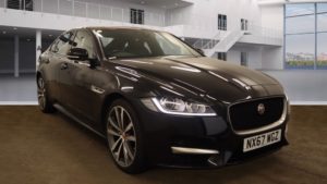 Used 2017 BLACK JAGUAR XF Saloon 2.0 R-SPORT 4d AUTO 247 BHP (reg. 2017-09-29) for sale in Crompton