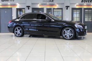 Used 2017 BLACK MERCEDES-BENZ C-CLASS Saloon 2.1 C220 D AMG LINE 4d AUTO 170 BHP (reg. 2017-02-21) for sale in Romiley