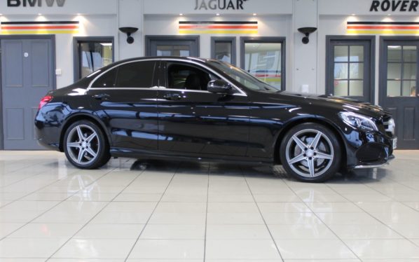 Used 2017 BLACK MERCEDES-BENZ C-CLASS Saloon 2.1 C220 D AMG LINE 4d AUTO 170 BHP (reg. 2017-02-21) for sale in Romiley