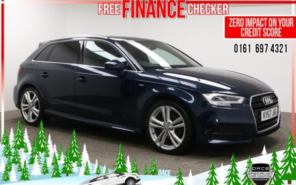 Used 2017 BLUE AUDI A3 Hatchback 2.0 TDI S LINE 5d AUTO 148 BHP (reg. 2017-09-04) for sale in Radcliffe