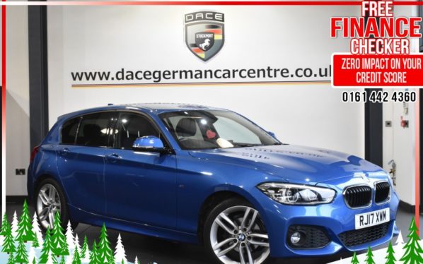 Used 2017 BLUE BMW 1 SERIES Hatchback 1.5 118I M SPORT 5d 134 BHP (reg. 2017-06-23) for sale in Altrincham