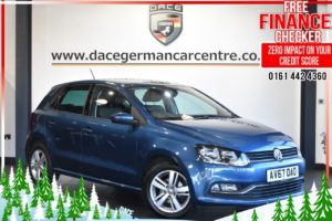 Used 2017 BLUE VOLKSWAGEN POLO Hatchback 1.2 MATCH EDITION TSI DSG 5d AUTO 89 BHP (reg. 2017-10-31) for sale in Altrincham