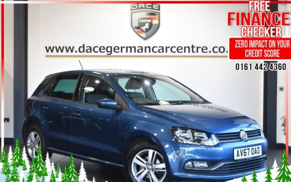 Used 2017 BLUE VOLKSWAGEN POLO Hatchback 1.2 MATCH EDITION TSI DSG 5d AUTO 89 BHP (reg. 2017-10-31) for sale in Altrincham