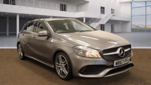 Used 2017 GREY MERCEDES-BENZ A-CLASS Hatchback 1.5 A 180 D AMG LINE 5d AUTO 107 BHP (reg. 2017-10-31) for sale in Crompton