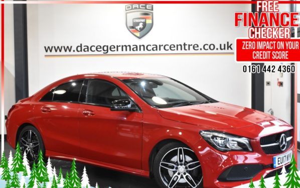 Used 2017 RED MERCEDES-BENZ CLA Coupe 2.1 CLA 220 D 4MATIC AMG LINE 4d AUTO 174 BHP (reg. 2017-03-17) for sale in Altrincham