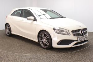 Used 2017 WHITE MERCEDES-BENZ A-CLASS Hatchback 1.6 A 160 AMG LINE 5d 102 BHP (reg. 2017-05-31) for sale in Crompton