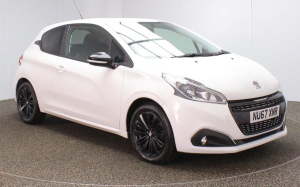 Used 2017 WHITE PEUGEOT 208 Hatchback 1.2 PURETECH BLACK EDITION 3d 82 BHP (reg. 2017-11-24) for sale in Crompton