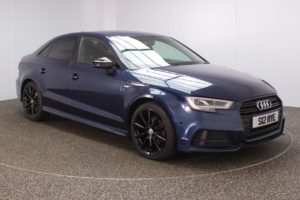 Used 2018 BLUE AUDI A3 Saloon 2.0 TDI BLACK EDITION 4d AUTO 148 BHP (reg. 2018-02-06) for sale in Crompton