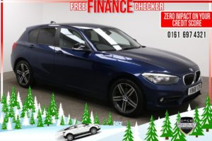 Used 2018 BLUE BMW 1 SERIES Hatchback 1.5 116D SPORT 5d 114 BHP (reg. 2018-12-21) for sale in Radcliffe