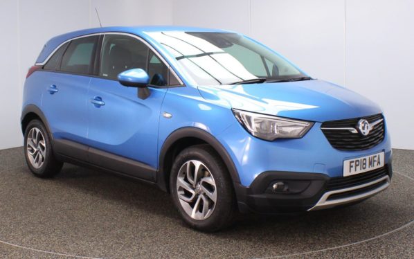 Used 2018 BLUE VAUXHALL CROSSLAND X Hatchback 1.2 TECH LINE NAV 5d 80 BHP (reg. 2018-05-21) for sale in Crompton