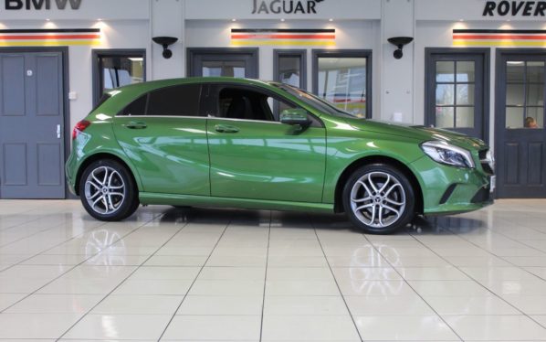 Used 2018 GREEN MERCEDES-BENZ A-CLASS Hatchback 1.5 A 180 D SPORT EDITION 5d AUTO 107 BHP (reg. 2018-02-23) for sale in Romiley
