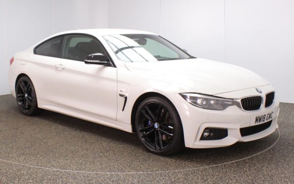 Used 2018 WHITE BMW 4 SERIES Coupe 2.0 420I M SPORT 2d 181 BHP (reg. 2018-05-31) for sale in Crompton