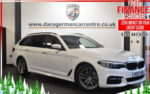 Used 2018 WHITE BMW 5 SERIES Estate 2.0 520D M SPORT TOURING 5d AUTO 188 BHP (reg. 2018-02-27) for sale in Altrincham