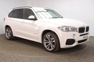 Used 2018 WHITE BMW X5 4x4 3.0 XDRIVE30D M SPORT 5d AUTO 255 BHP 7 SEATS (reg. 2018-03-16) for sale in Crompton