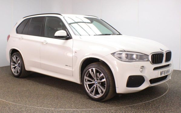 Used 2018 WHITE BMW X5 4x4 3.0 XDRIVE30D M SPORT 5d AUTO 255 BHP 7 SEATS (reg. 2018-03-16) for sale in Crompton