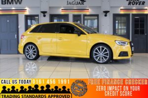 Used 2018 YELLOW AUDI A3 Hatchback 2.0 TFSI QUATTRO BLACK EDITION 5d AUTO 188 BHP (reg. 2018-05-31) for sale in Romiley