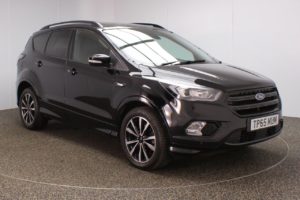 Used 2019 BLACK FORD KUGA Hatchback 1.5 ST-LINE 5d 148 BHP (reg. 2019-09-18) for sale in Crompton