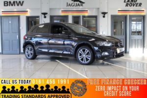 Used 2019 BLACK VOLKSWAGEN POLO Hatchback 1.0 R-LINE TSI 5d 114 BHP (reg. 2019-01-30) for sale in Romiley