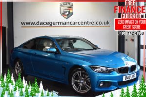 Used 2019 BLUE BMW 4 SERIES Coupe 2.0 420I M SPORT 2DR AUTO 181 BHP (reg. 2019-06-13) for sale in Altrincham