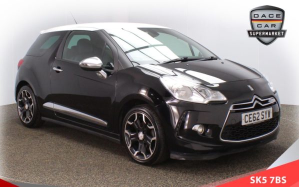 Used 2012 BLACK CITROEN DS3 Hatchback 1.6 E-HDI AIRDREAM DSPORT PLUS 3d 111 BHP (reg. 2012-09-16) for sale in Failsworth