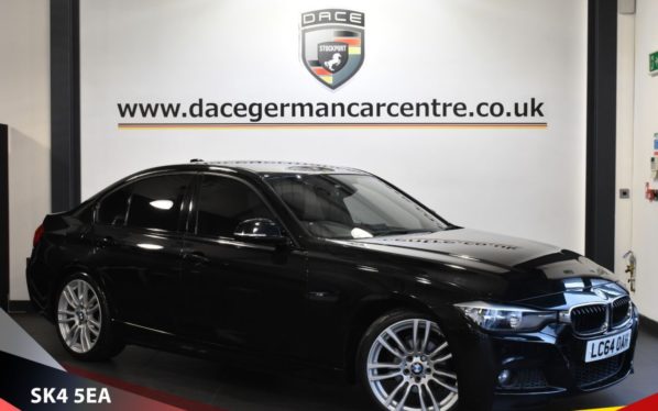 Used 2014 BLACK BMW 3 SERIES Saloon 2.0 318D M SPORT AUTO 4d 141 BHP (reg. 2014-12-30) for sale in Stretford