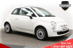 Used 2014 WHITE FIAT 500 Hatchback 1.2 LOUNGE 3d 69 BHP (reg. 2014-03-27) for sale in Ramsbottom