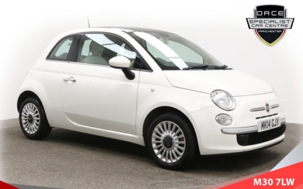 Used 2014 WHITE FIAT 500 Hatchback 1.2 LOUNGE 3d 69 BHP (reg. 2014-03-27) for sale in Ramsbottom