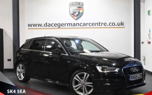 Used 2015 BLACK AUDI A3 Hatchback 1.4 TFSI S LINE 5d AUTO 148 BHP (reg. 2015-09-14) for sale in Stretford