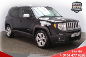 Used 2015 BLACK JEEP RENEGADE Estate 1.4 LIMITED 5d 138 BHP (reg. 2015-05-27) for sale in Failsworth