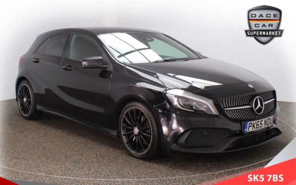 Used 2015 BLACK MERCEDES-BENZ A-CLASS Hatchback 2.1 A 200 D AMG LINE PREMIUM 5d AUTO 134 BHP (reg. 2015-09-30) for sale in Failsworth