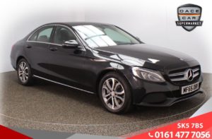 Used 2015 BLACK MERCEDES-BENZ C CLASS Saloon 2.0 C200 SPORT 4d 184 BHP (reg. 2015-09-28) for sale in Failsworth