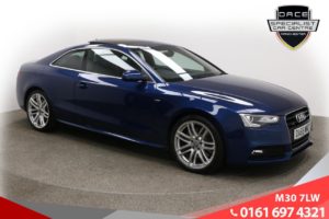 Used 2015 BLUE AUDI A5 Coupe 3.0 TDI QUATTRO S LINE 3d AUTO 242 BHP (reg. 2015-11-24) for sale in Ramsbottom