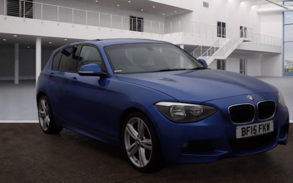 Used 2015 BLUE BMW 1 SERIES Hatchback 2.0 118D M SPORT 5d 141 BHP (reg. 2015-03-11) for sale in Stretford