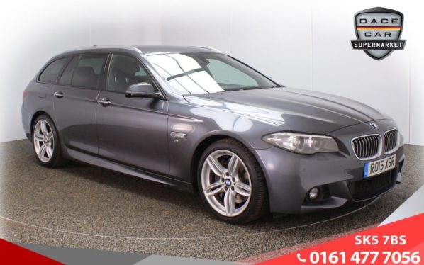 Used 2015 GREY BMW 5 SERIES Estate 3.0 530D M SPORT TOURING 5d AUTO 255 BHP (reg. 2015-04-14) for sale in Failsworth