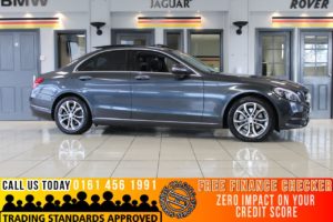 Used 2015 GREY MERCEDES-BENZ C CLASS Saloon 2.1 C250 BLUETEC SPORT PREMIUM 4d AUTO 204 BHP (reg. 2015-03-12) for sale in Bramhall