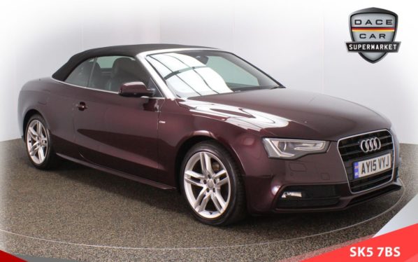 Used 2015 RED AUDI A5 Convertible 2.0 TDI S LINE S/S 2d 177 BHP (reg. 2015-03-02) for sale in Failsworth