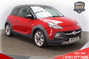 Used 2015 RED VAUXHALL ADAM Hatchback 1.2 ROCKS AIR 3d 69 BHP (reg. 2015-04-30) for sale in Failsworth