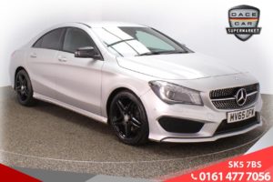 Used 2015 SILVER MERCEDES-BENZ CLA Coupe 1.6 CLA 180 AMG SPORT 4d 121 BHP (reg. 2015-09-28) for sale in Failsworth