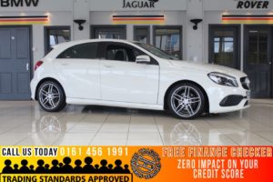 Used 2015 WHITE MERCEDES-BENZ A-CLASS Hatchback 2.1 A 200 D AMG LINE PREMIUM 5d AUTO 134 BHP (reg. 2015-11-16) for sale in Bramhall