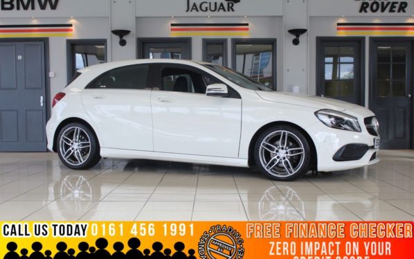 Used 2015 WHITE MERCEDES-BENZ A-CLASS Hatchback 2.1 A 200 D AMG LINE PREMIUM 5d AUTO 134 BHP (reg. 2015-11-16) for sale in Bramhall
