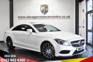 Used 2015 WHITE MERCEDES-BENZ CLS CLASS Coupe 2.1 CLS220 BLUETEC AMG LINE PREMIUM 4d AUTO 174 BHP (reg. 2015-04-30) for sale in Stretford