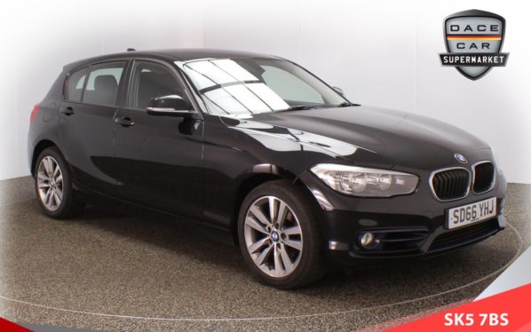 Used 2016 BLACK BMW 1 SERIES Hatchback 2.0 118D SPORT 5d 147 BHP (reg. 2016-09-29) for sale in Failsworth