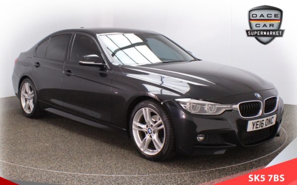 Used 2016 BLACK BMW 3 SERIES Saloon 2.0 320D M SPORT 4d AUTO 188 BHP (reg. 2016-04-28) for sale in Failsworth